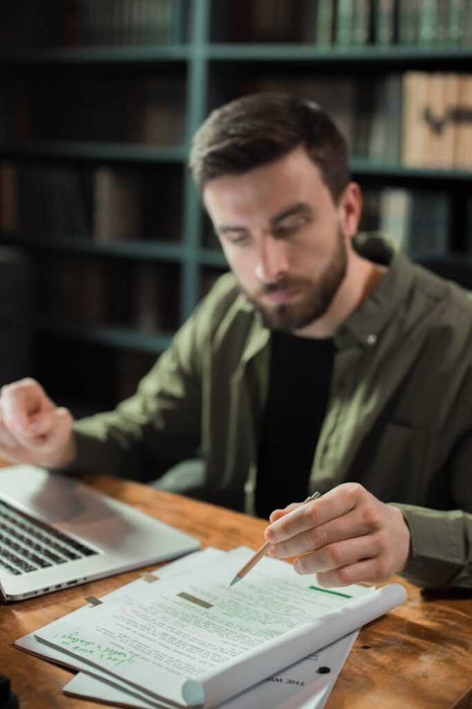 Man Reading a Script